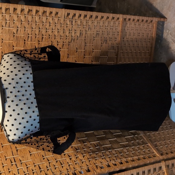 Izuria Chic Black Sheer Polka Dot Dress - Picture 4 of 6